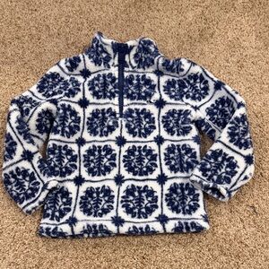 Vineyard Vines Blue and White Girls Fleece  Pull over